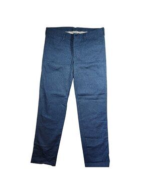 Vintage 70sCustom Handmade Blue Denim Trousers Mens Straight Leg Workwear Pants‎